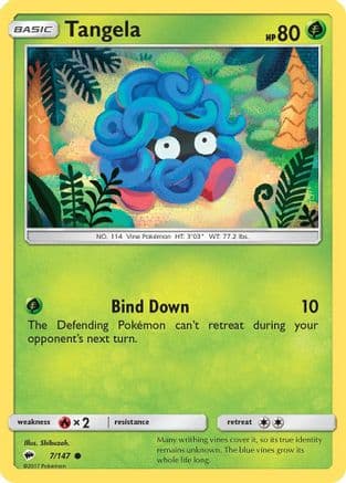 Tangela 007/147 - SM Burning Shadows Reverse Holofoil