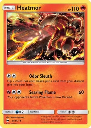 Heatmor 024/147 - SM Burning Shadows Reverse Holofoil