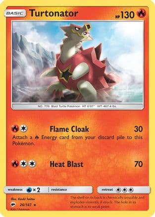 Turtonator 26/147 - SM Burning Shadows Reverse Holofoil