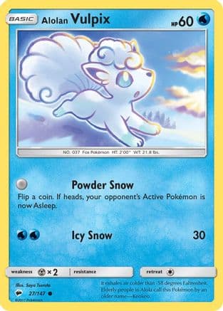 Alolan Vulpix 027/147 - SM Burning Shadows Reverse Holofoil