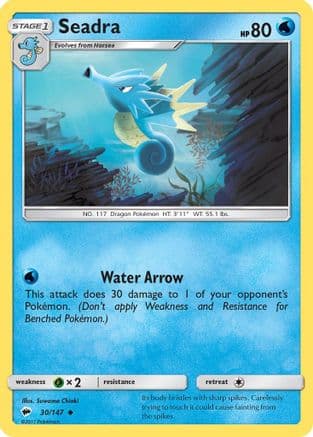 Seadra 030/147 - SM Burning Shadows Reverse Holofoil