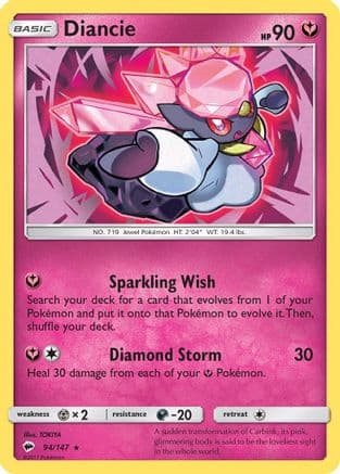 Diancie 094/147 - SM Burning Shadows Reverse Holofoil