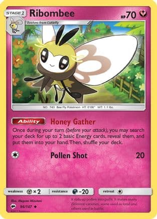 Ribombee 096/147 - SM Burning Shadows Reverse Holofoil