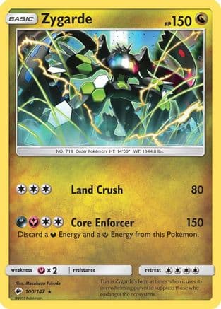 Zygarde 100/147 - SM Burning Shadows Reverse Holofoil