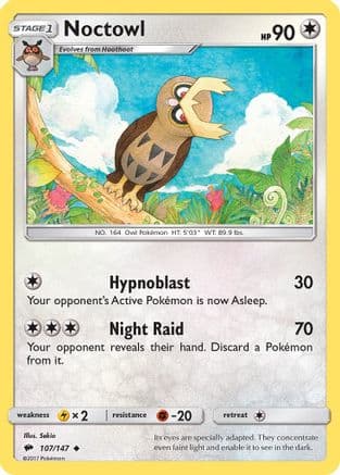 Noctowl 107/147 - SM Burning Shadows Reverse Holofoil