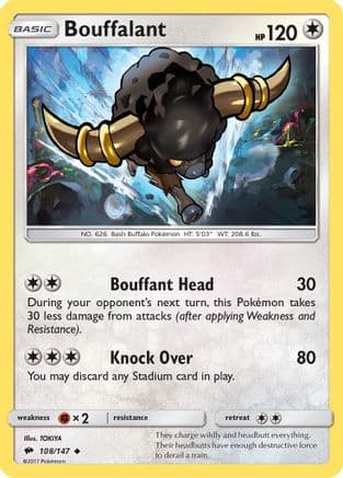 Bouffalant 108/147 - SM Burning Shadows Reverse Holofoil