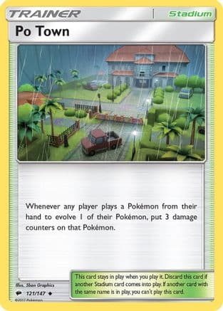 Po Town 121/147 - SM Burning Shadows Reverse Holofoil