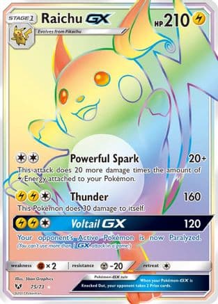 Raichu GX (Secret) 75/73 - Shining Legends Holofoil