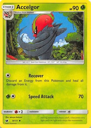 Accelgor 009/111 - SM Crimson Invasion Reverse Holofoil