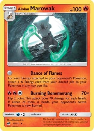 Alolan Marowak 012/111 - SM Crimson Invasion Reverse Holofoil