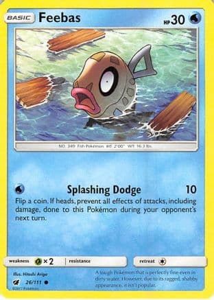 Feebas 026/111 - SM Crimson Invasion Reverse Holofoil