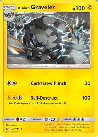 Alolan Graveler 33/111 - SM Crimson Invasion Reverse Holofoil