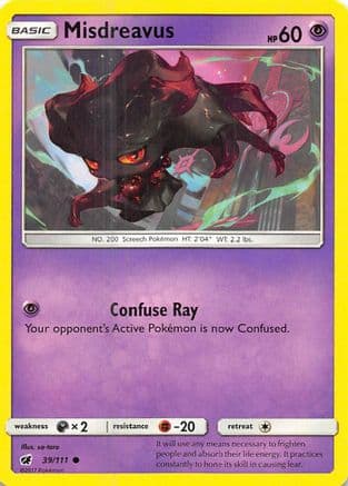 Misdreavus 039/111 - SM Crimson Invasion Reverse Holofoil