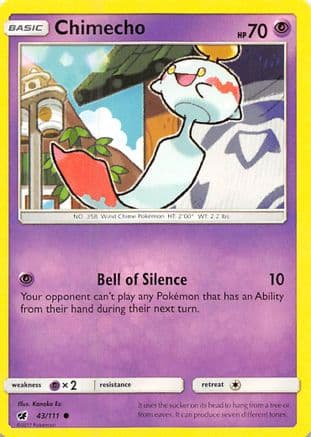 Chimecho 043/111 - SM Crimson Invasion Reverse Holofoil