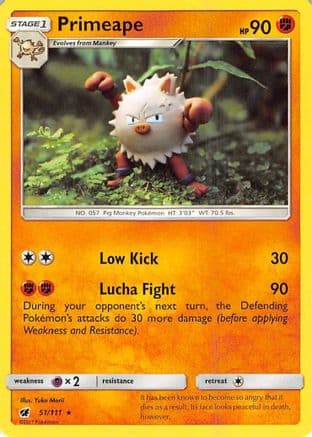 Primeape 051/111 - SM Crimson Invasion Reverse Holofoil