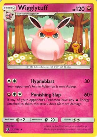 Wigglytuff 072/111 - SM Crimson Invasion Reverse Holofoil