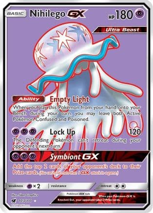 Nihilego GX (Full Art) 103/111 - SM Crimson Invasion Holofoil