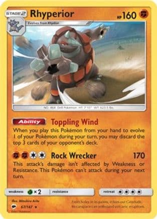 Rhyperior (SM Burning Shadows) 67/147 - Deck Exclusives