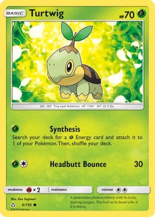 Turtwig 006/156 - SM Ultra Prism Reverse Holofoil