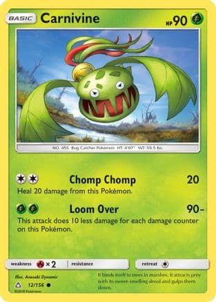 Carnivine 012/156 - SM Ultra Prism Reverse Holofoil