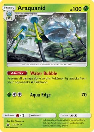 Araquanid 17/156 - SM Ultra Prism Reverse Holofoil