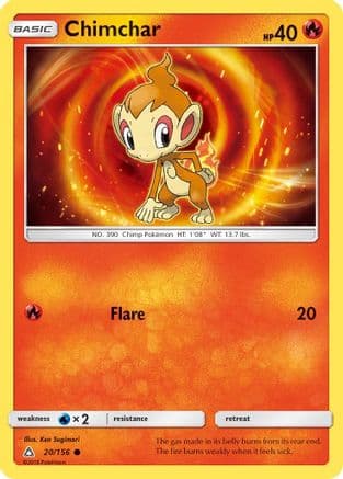 Chimchar 20/156 - SM Ultra Prism Reverse Holofoil