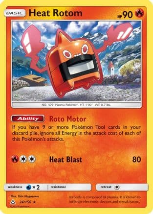 Heat Rotom 024/156 - SM Ultra Prism Reverse Holofoil