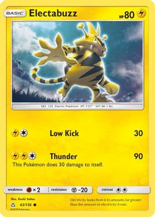 Electabuzz 043/156 - SM Ultra Prism Reverse Holofoil