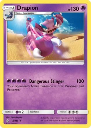 Drapion 55/156 - SM Ultra Prism Reverse Holofoil