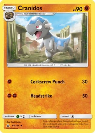 Cranidos 064/156 - SM Ultra Prism Reverse Holofoil