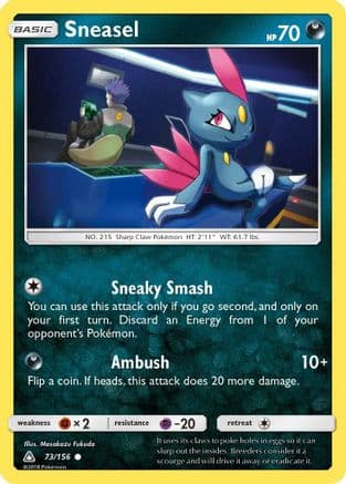 Sneasel 073/156 - SM Ultra Prism Reverse Holofoil