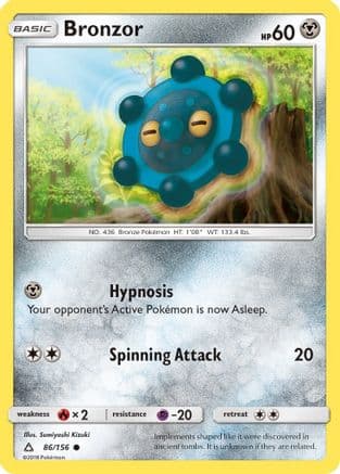 Bronzor 086/156 - SM Ultra Prism Reverse Holofoil