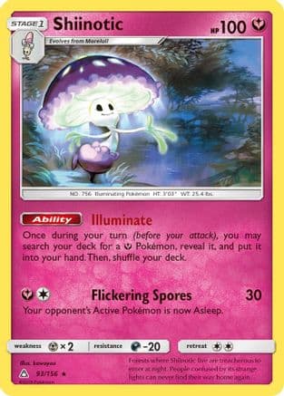 Shiinotic 093/156 - SM Ultra Prism Reverse Holofoil