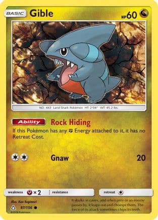 Gible 097/156 - SM Ultra Prism Reverse Holofoil