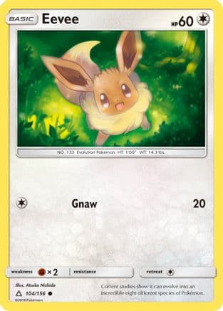 Eevee 104/156 - SM Ultra Prism Reverse Holofoil