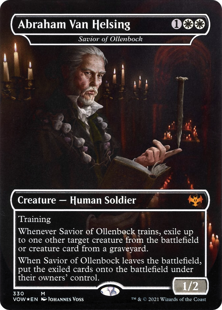 Savior of Ollenbock (VOW-330) - Innistrad: Crimson Vow / Abraham Van Helsing: (Showcase) (Borderless)