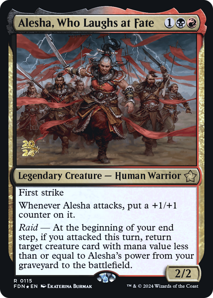 Alesha, Who Laughs at Fate (-115) - Prerelease Cards Foil