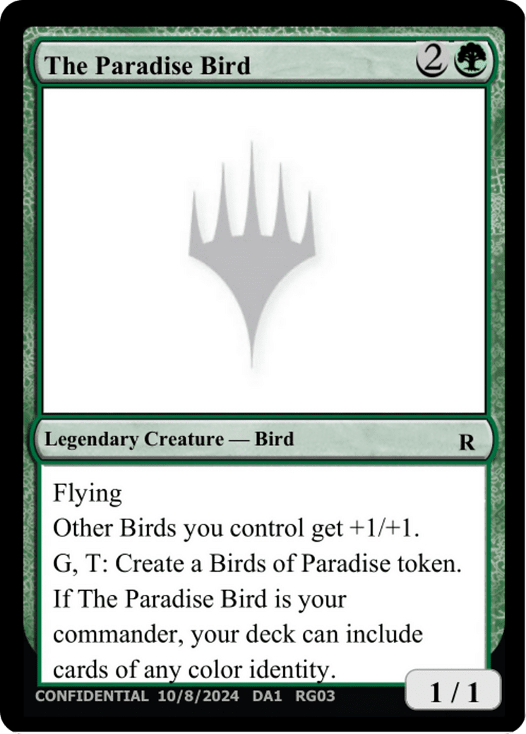 The Paradise Bird (DA1-RG03F) - Unknown Event