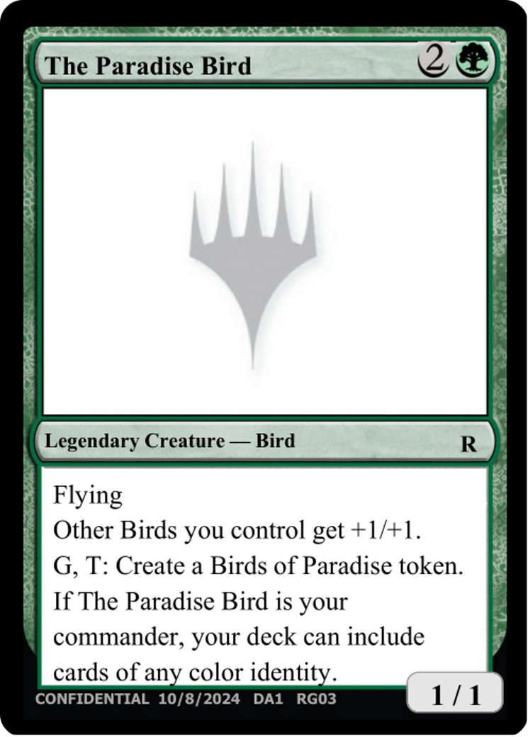 The Paradise Bird (DA1-RG03F) - Unknown Event