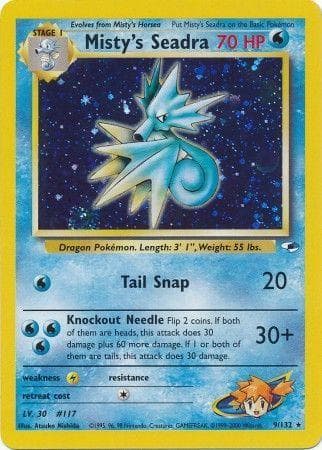 Misty's Seadra 009/132 - Gym Heroes Unlimited Holofoil