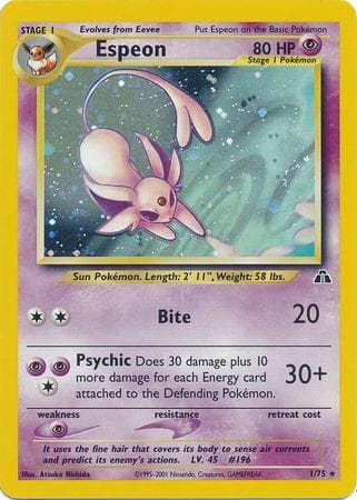 Espeon 1/75 - Neo Discovery Unlimited Holofoil