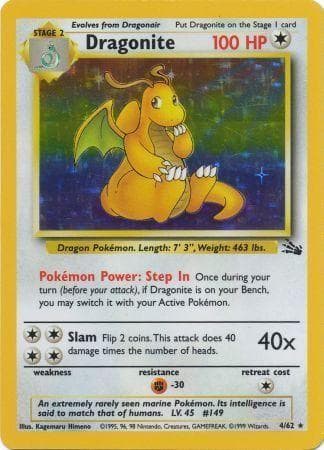 Dragonite 004/62 - Fossil Unlimited Holofoil
