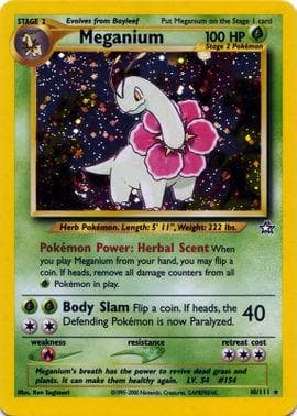 Meganium (10) (10) 010 - Unlimited Holofoil Neo Genesis - Holo Rare