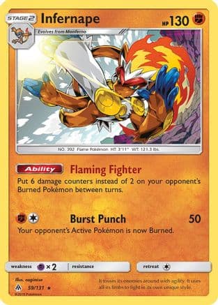 Infernape 059/131 - SM Forbidden Light Reverse Holofoil