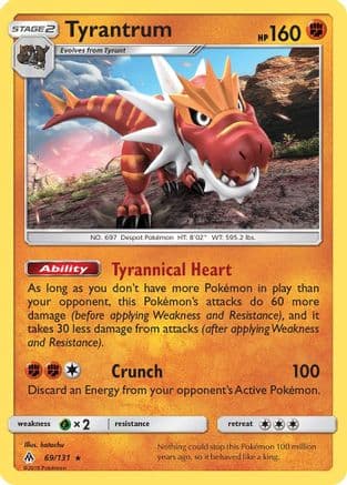 Tyrantrum 069/131 - SM Forbidden Light Reverse Holofoil