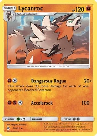 Lycanroc 076/131 - SM Forbidden Light Reverse Holofoil