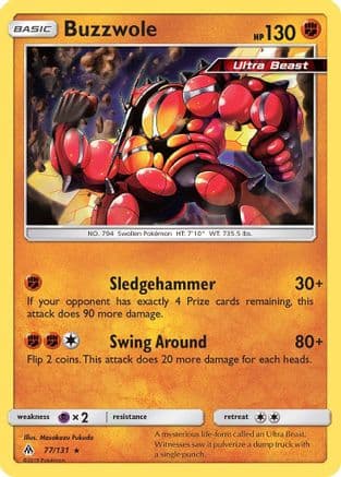 Buzzwole 077/131 - SM Forbidden Light Reverse Holofoil