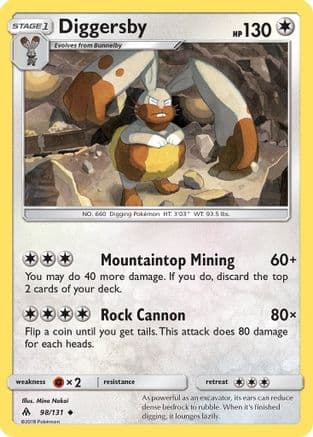 Diggersby 98/131 - SM Forbidden Light Reverse Holofoil