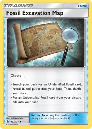 Fossil Excavation Map 107/131 - SM Forbidden Light Reverse Holofoil