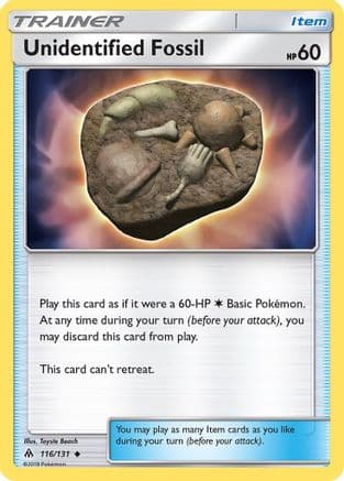 Unidentified Fossil 116/131 - SM Forbidden Light Reverse Holofoil